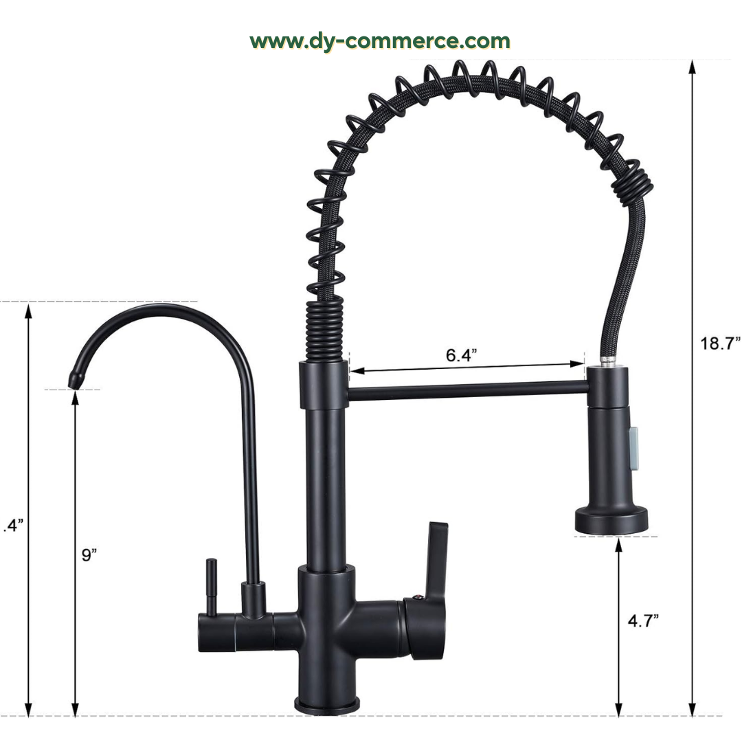 Faucet Dual RO Model PK2 - Black Color